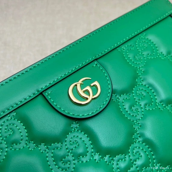 First bag ru bag matelassé shoulder GG GUCCI leather 0817
